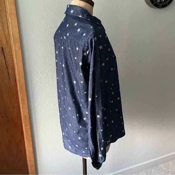 UNIFORM EXPERIMENT x FRAGMENT sz 2 M Long Sleeve Button Down Shirt Stars - Picture 3 of 10